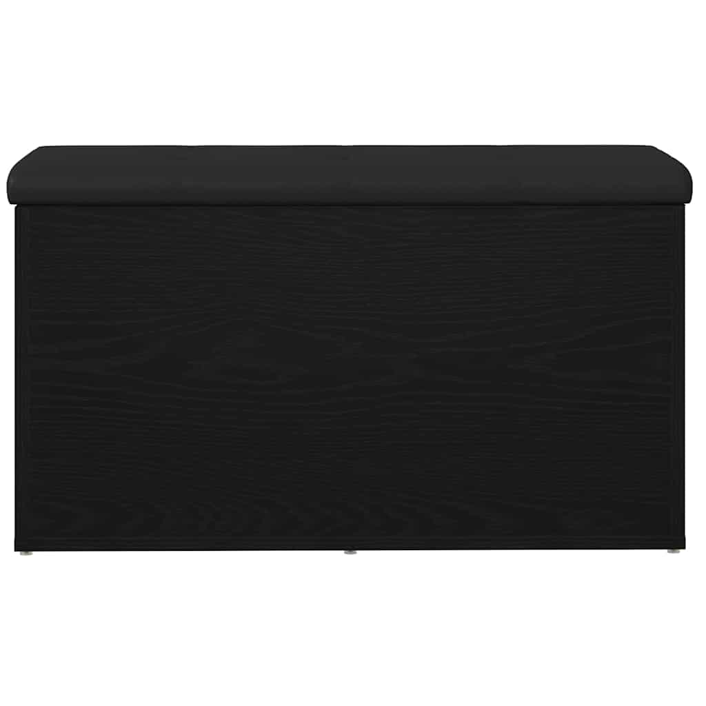 Oppbevaringsbenk Svart Eik 80x40x45 cm Konstruert Tre