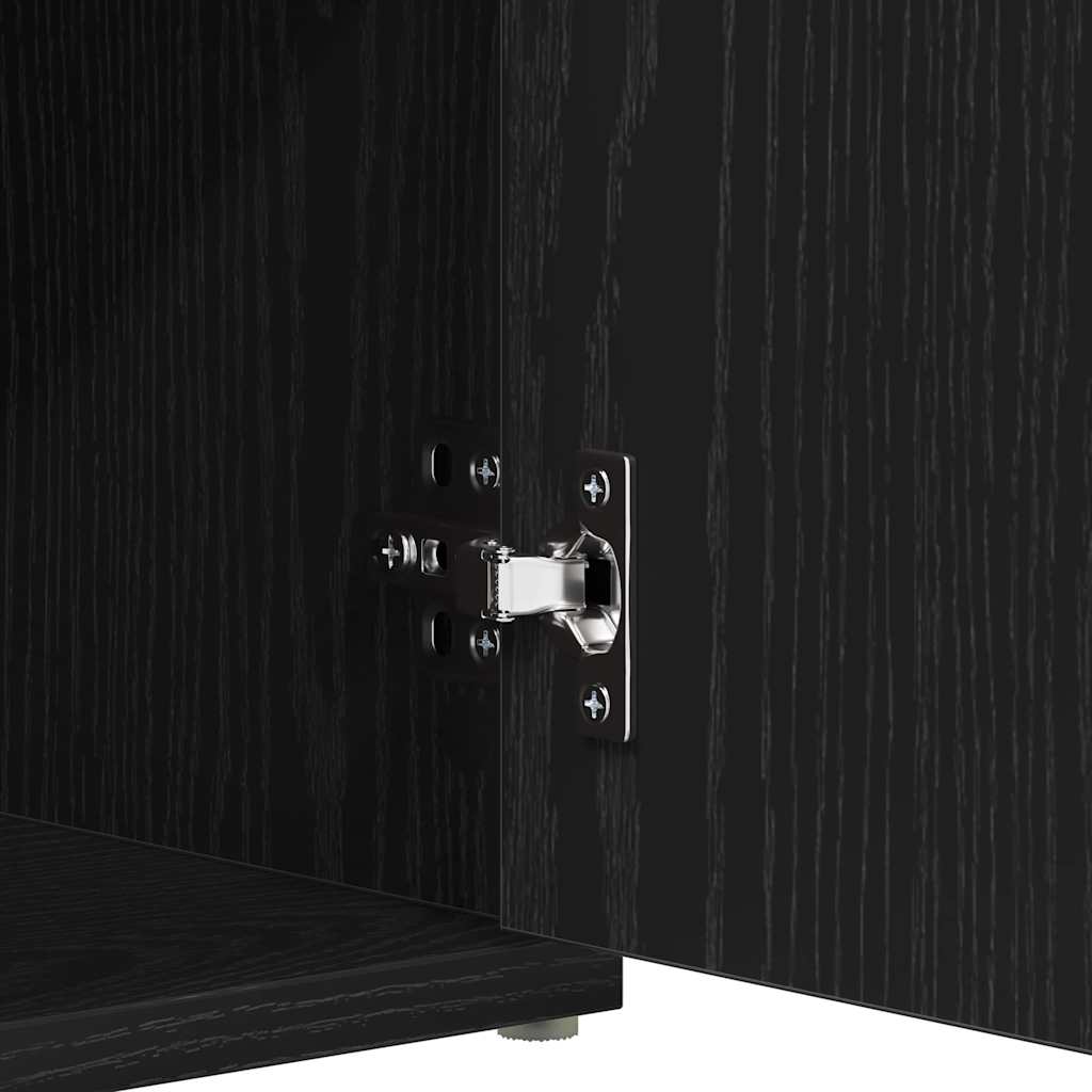 Oppbevaringsbenk Svart Eik 100x30x48 cm Ingeniørtre