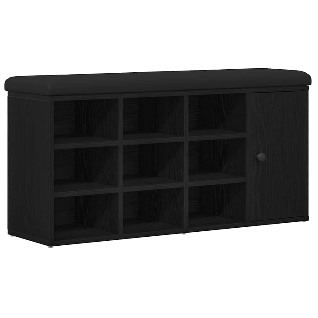 Oppbevaringsbenk Svart Eik 100x30x48 cm Ingeniørtre
