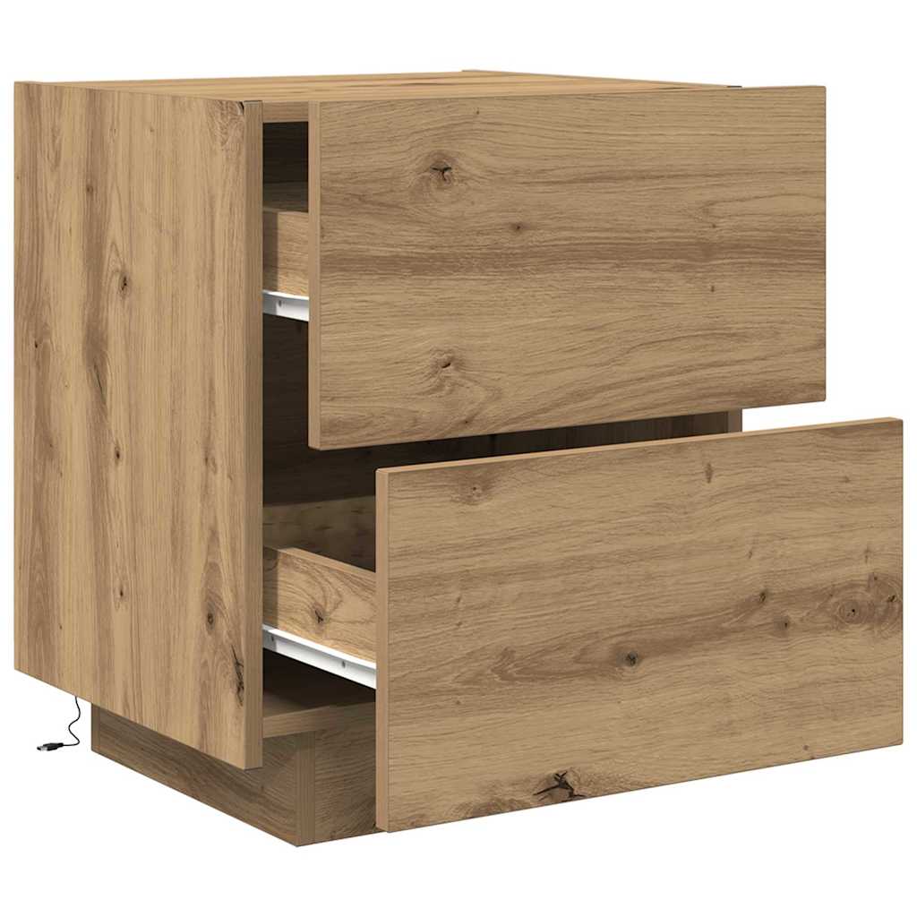 Nattbord Sengbord Artisan Eik med LED 45x40x55 cm