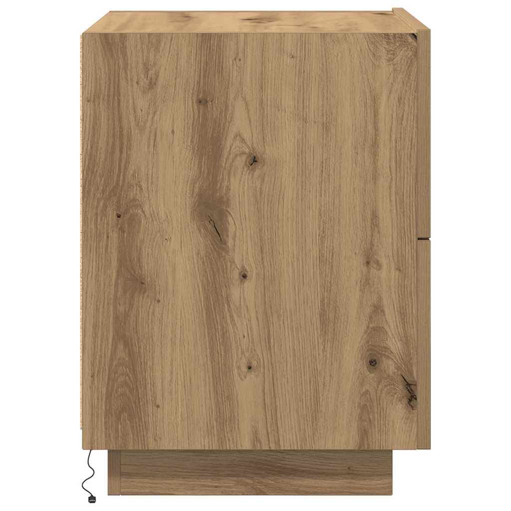Nattbord Sengbord Artisan Eik med LED 45x40x55 cm