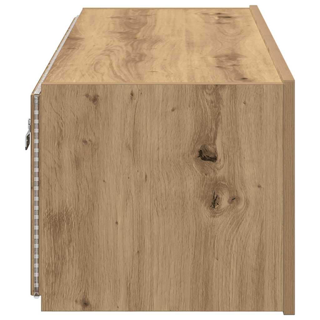 TV-Møbel Artisan Eik TV Veggskap med LED-lamper 100x35x31 cm