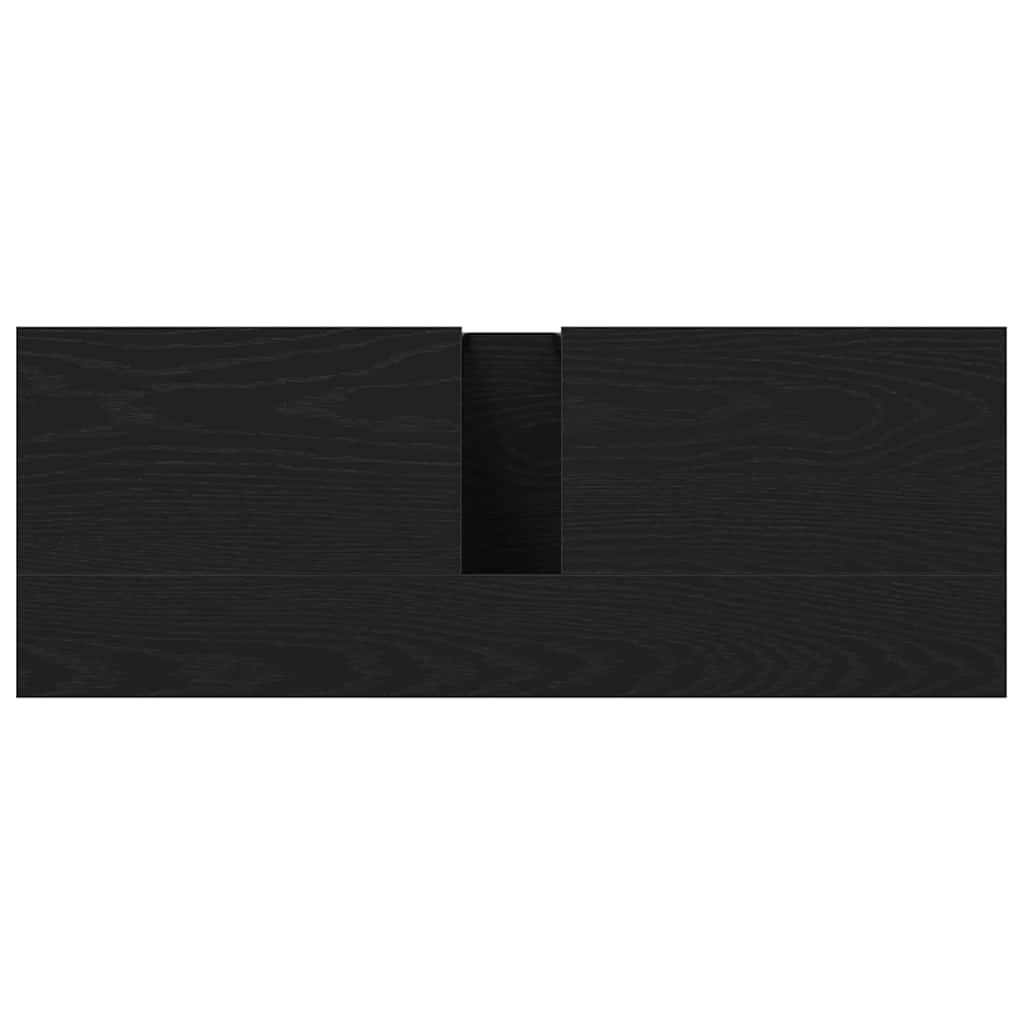 Baderomservantskap Svart Eik 80x30x60 cm Konstruert Tre