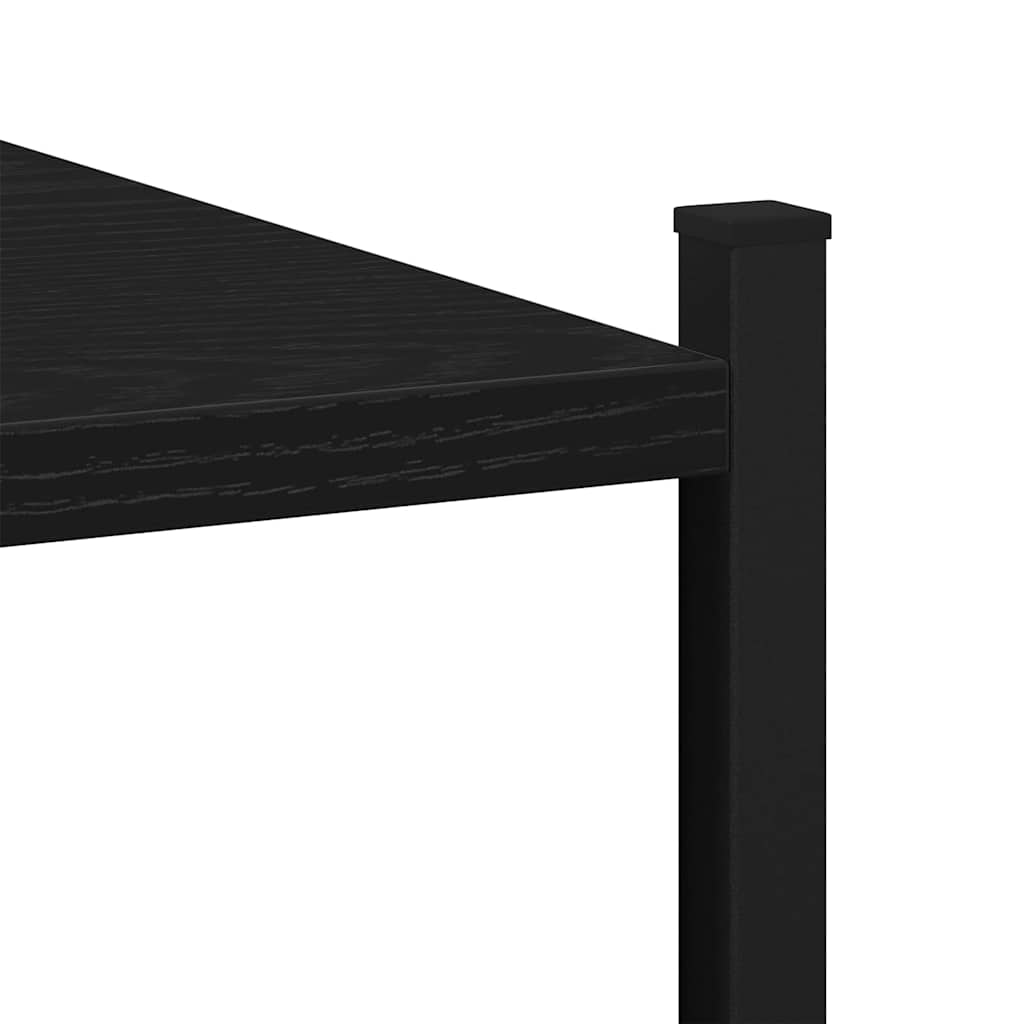 Baderomsskap Svart Eik 33x33x120,5 cm Konstruert Tre