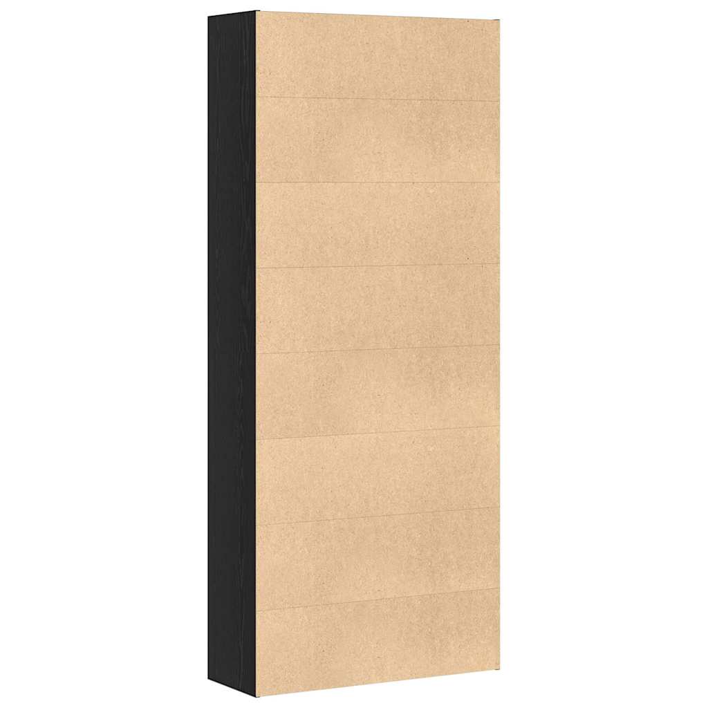 Bokhylle Svart Eik 80x30x189 cm