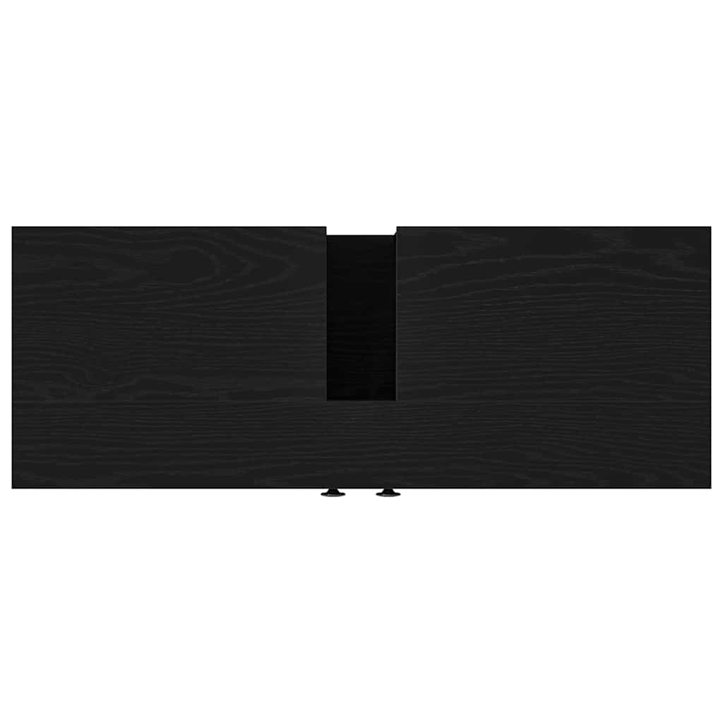 Baderomsvask Cabinet Svart Eik 80x30x60 cm Konstruert Tre