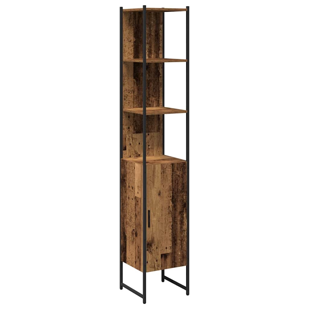 Badekabinet Gammelt Tre 33x33x185,5 cm Teknisk Tre