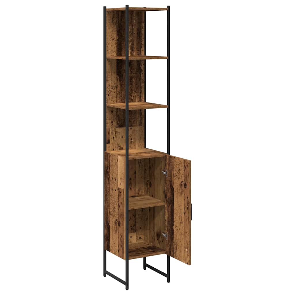 Badekabinet Gammelt Tre 33x33x185,5 cm Teknisk Tre