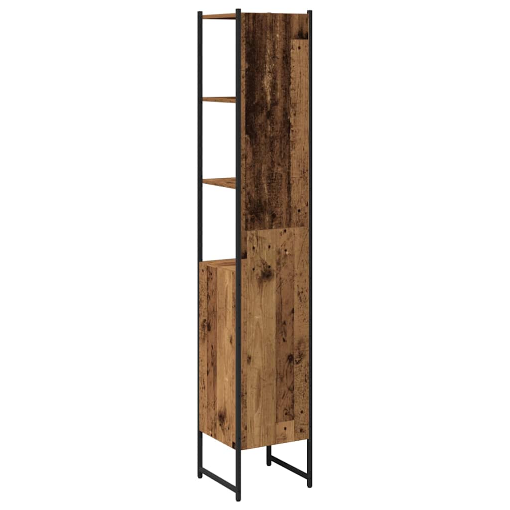 Badekabinet Gammelt Tre 33x33x185,5 cm Teknisk Tre