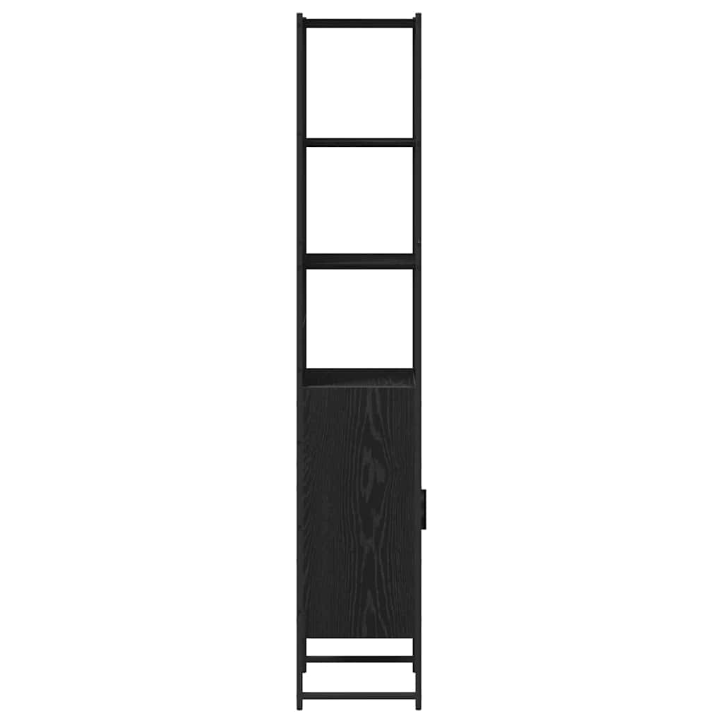 Baderomsskap Svart Eik 33x33x185,5 cm