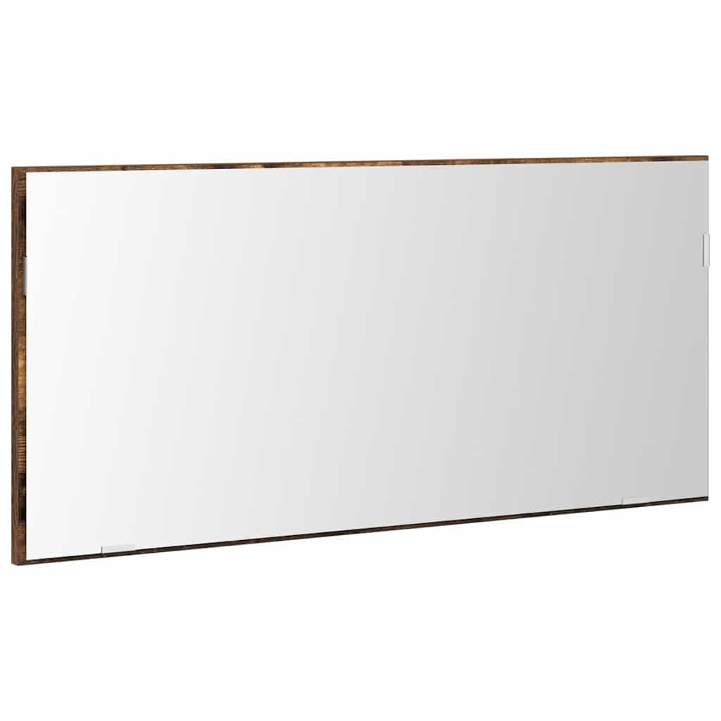 Baderom Speilskap med LED Lys Røkt Eik 80x37 cm