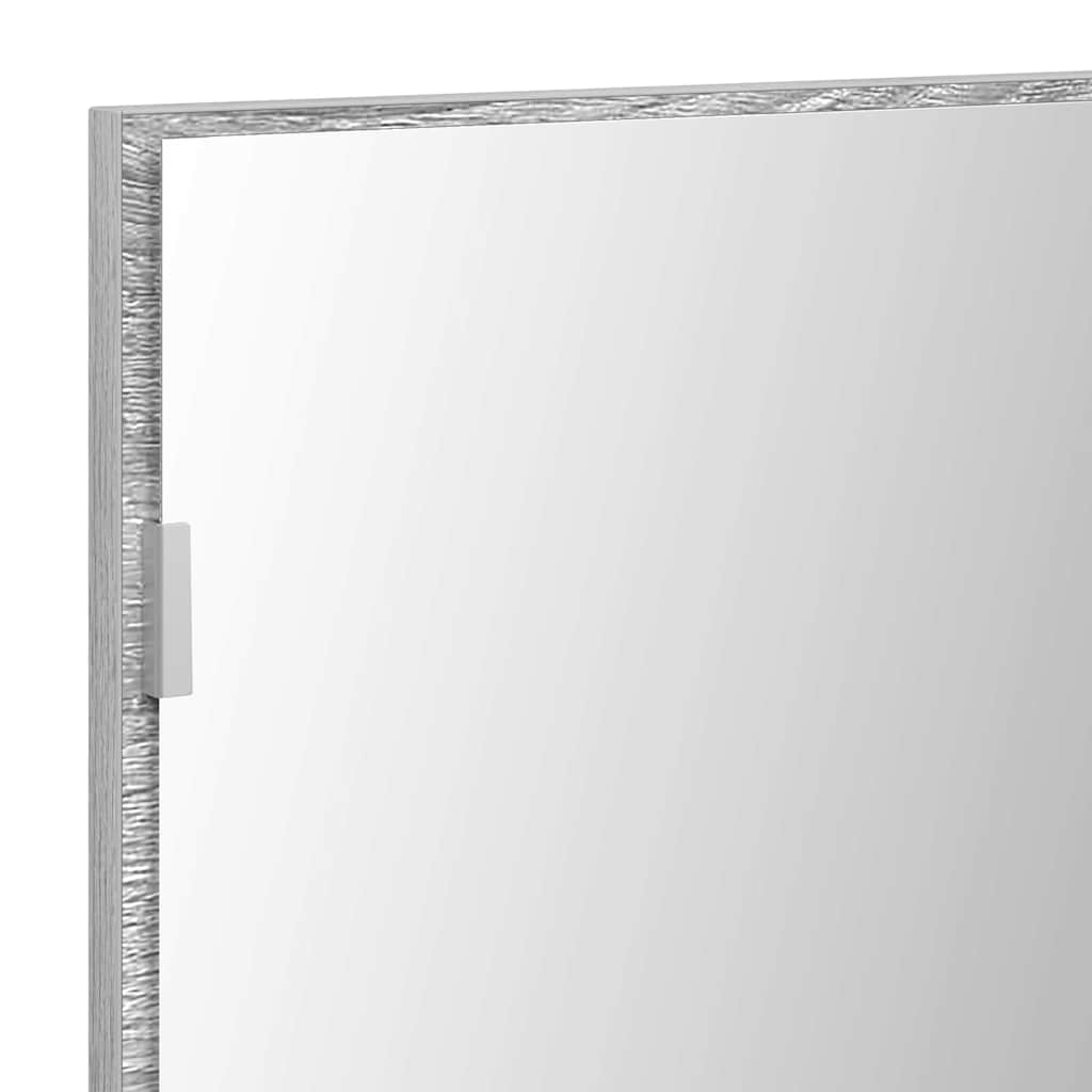 Badspeilskap med LED-lampe Grå Sonoma 80x37 cm