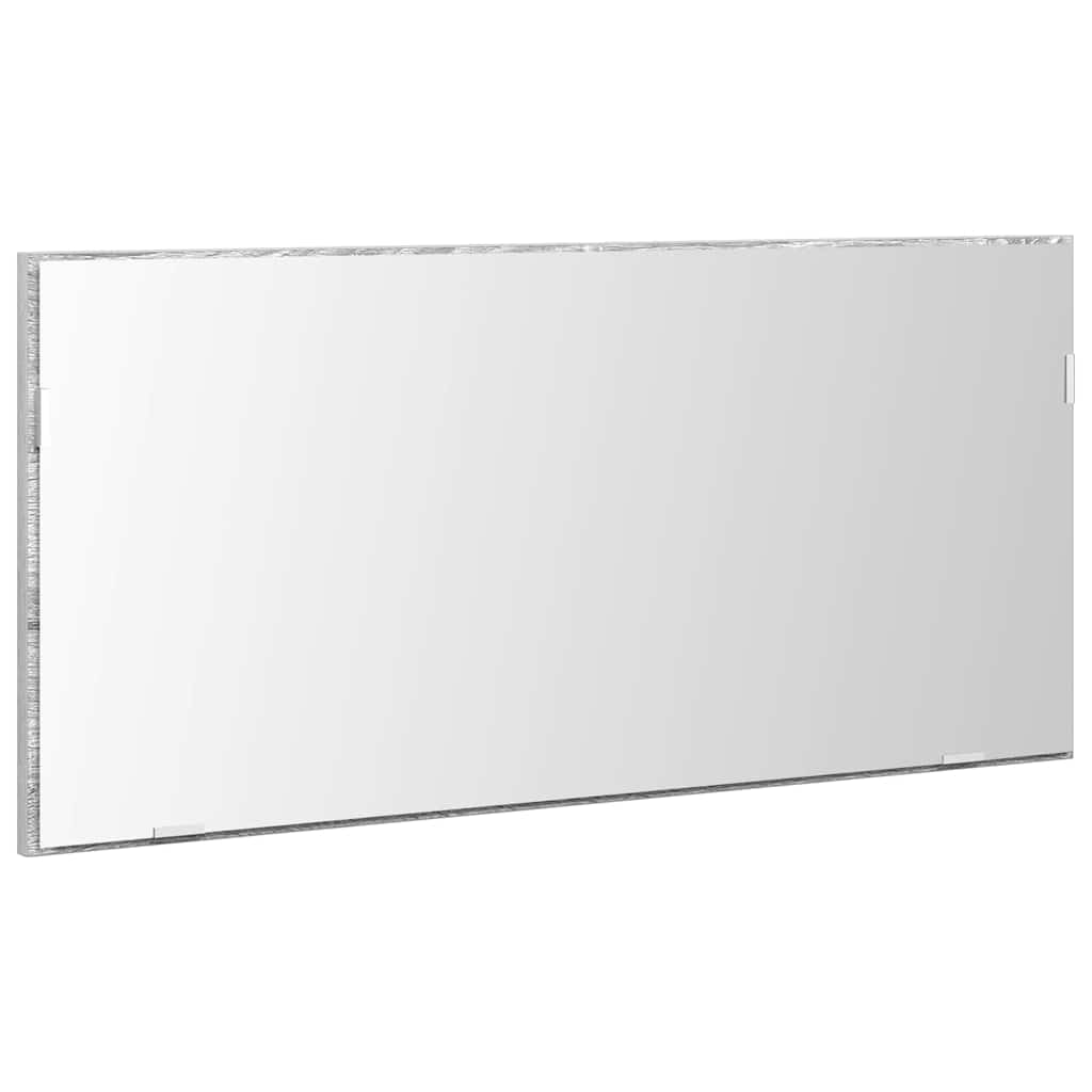 Badspeilskap med LED-lampe Grå Sonoma 80x37 cm