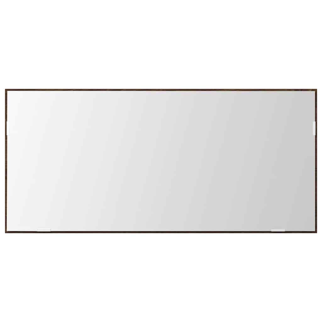Baderom Speilskap med LED Lys Brun Eik 80x37 cm
