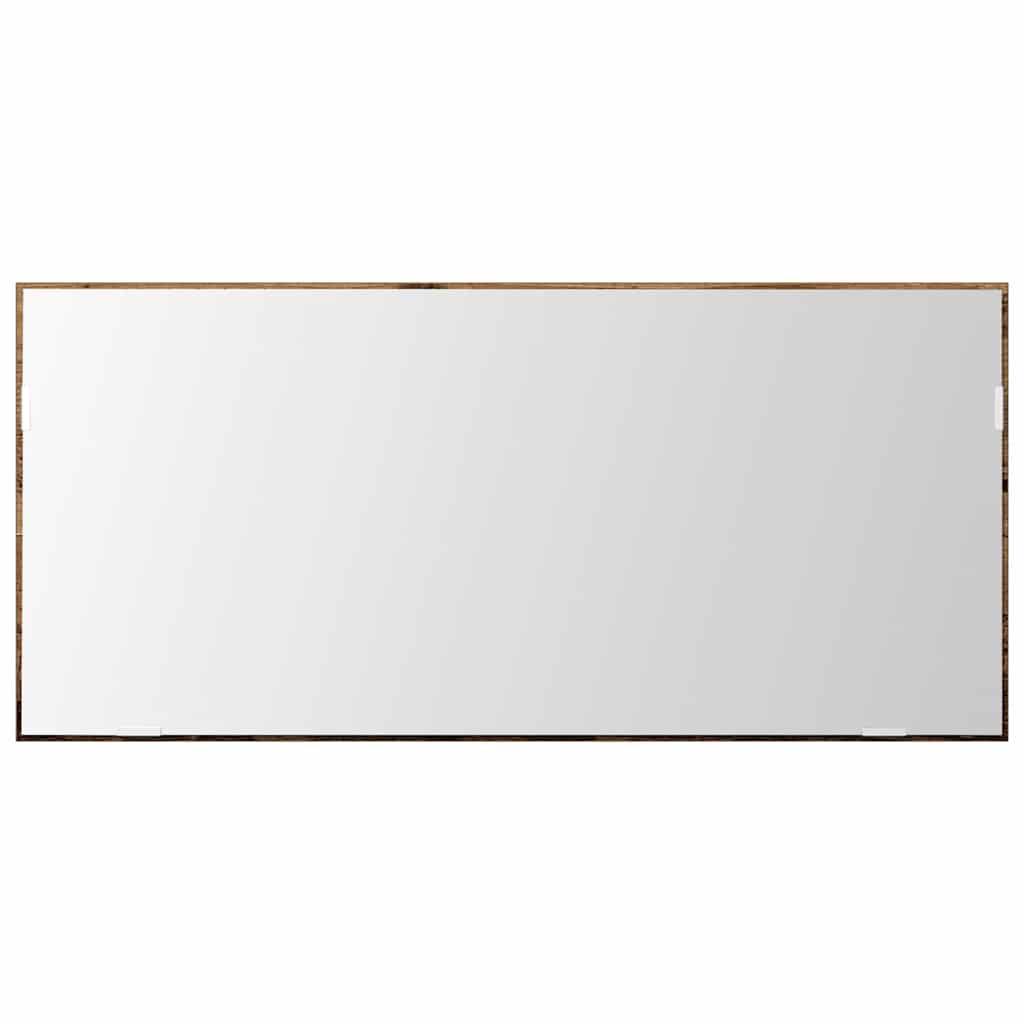 Badspeilskap med LED-lys Gammelt tre 80x37 cm
