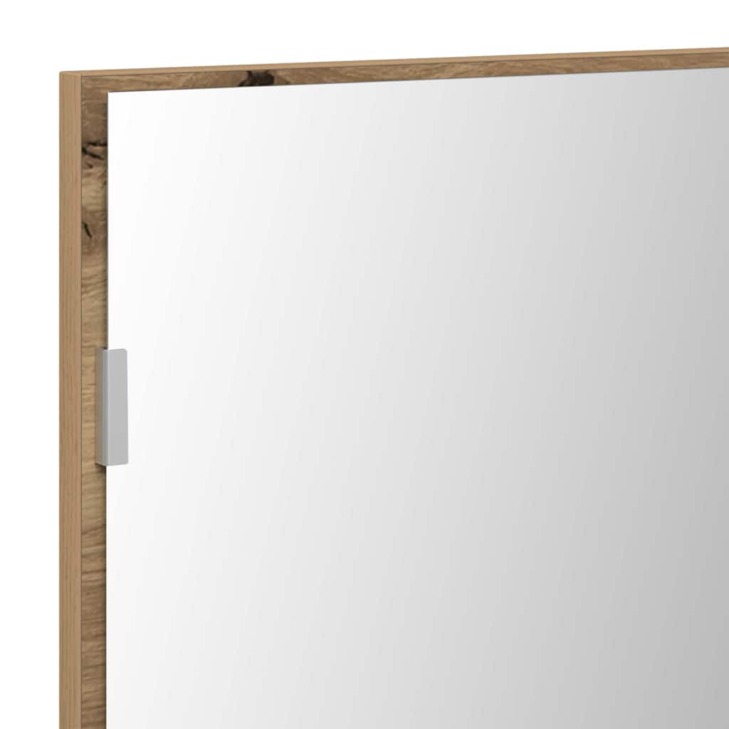 Baderomsspeilskap med LED Lys Eik 80x37 cm