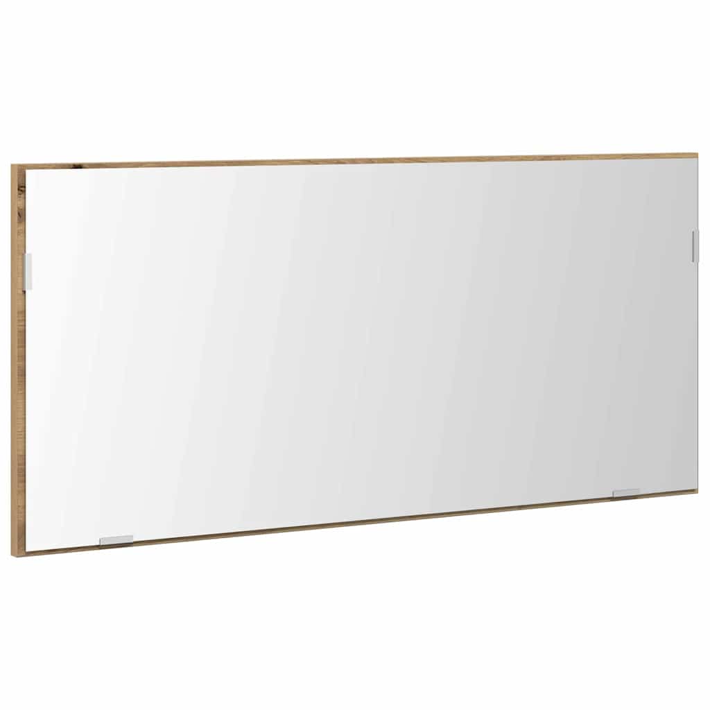 Baderomsspeilskap med LED Lys Eik 80x37 cm