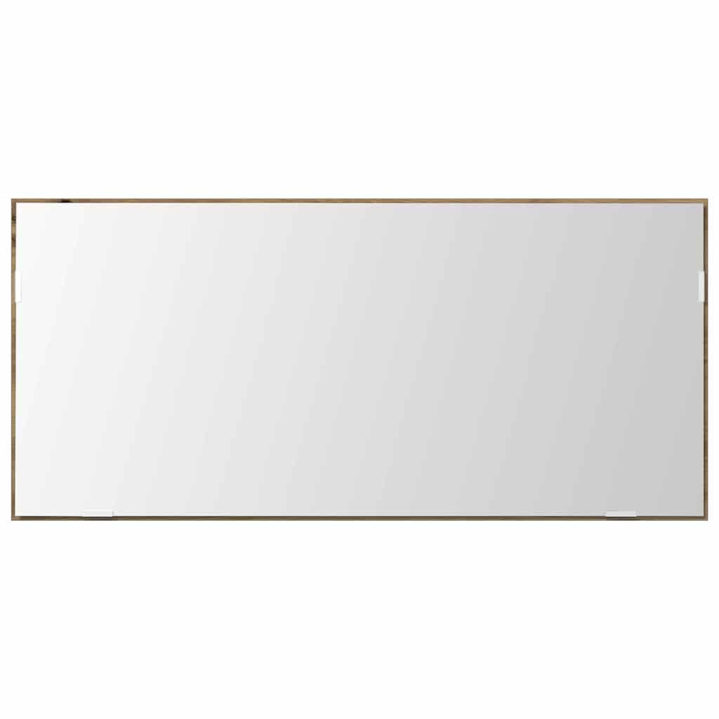 Baderomsspeilskap med LED Lys Eik 80x37 cm