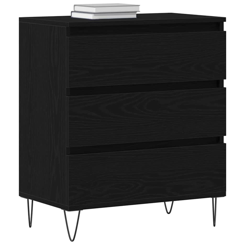 Kommode Svart Eik 60x35x70 cm