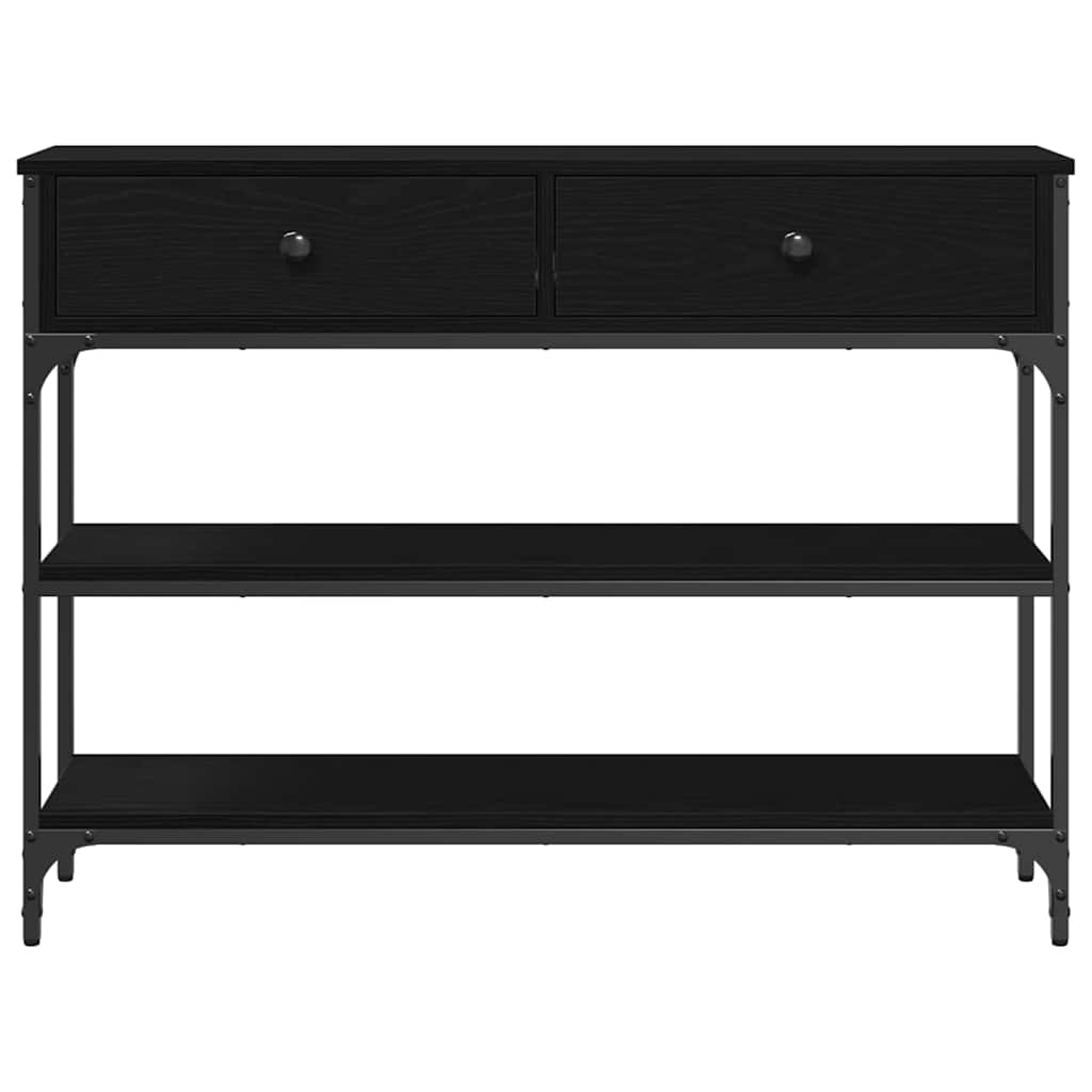 Avlastningsbord konsollbord Svart Eik 100x25x75 cm