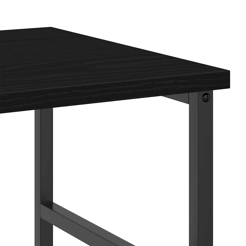 Bokhylle Svart Eik 50x33x117,5 cm Konstruert Tre og Stål