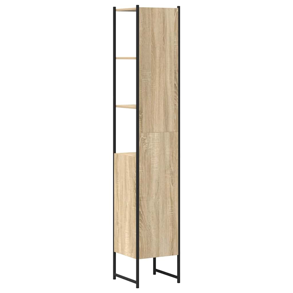 Baderomsskap Sonoma Eik 33x33x185,5 cm