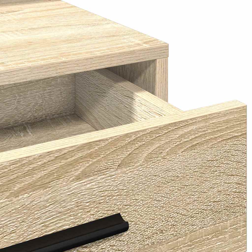 Smykkebord med LED-lys i Sonoma Eik 79x41x135 cm