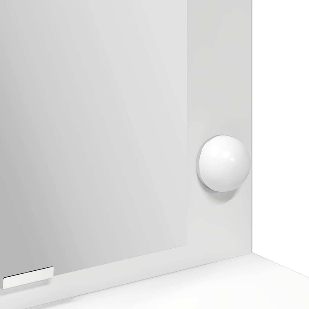 Sminkebord Hvit LED 100x41x135 cm