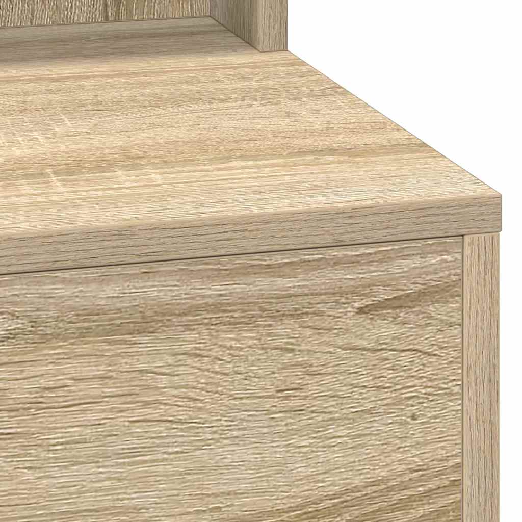 Smykkebord med LED-lys i Sonoma Eik, 100x41x135 cm