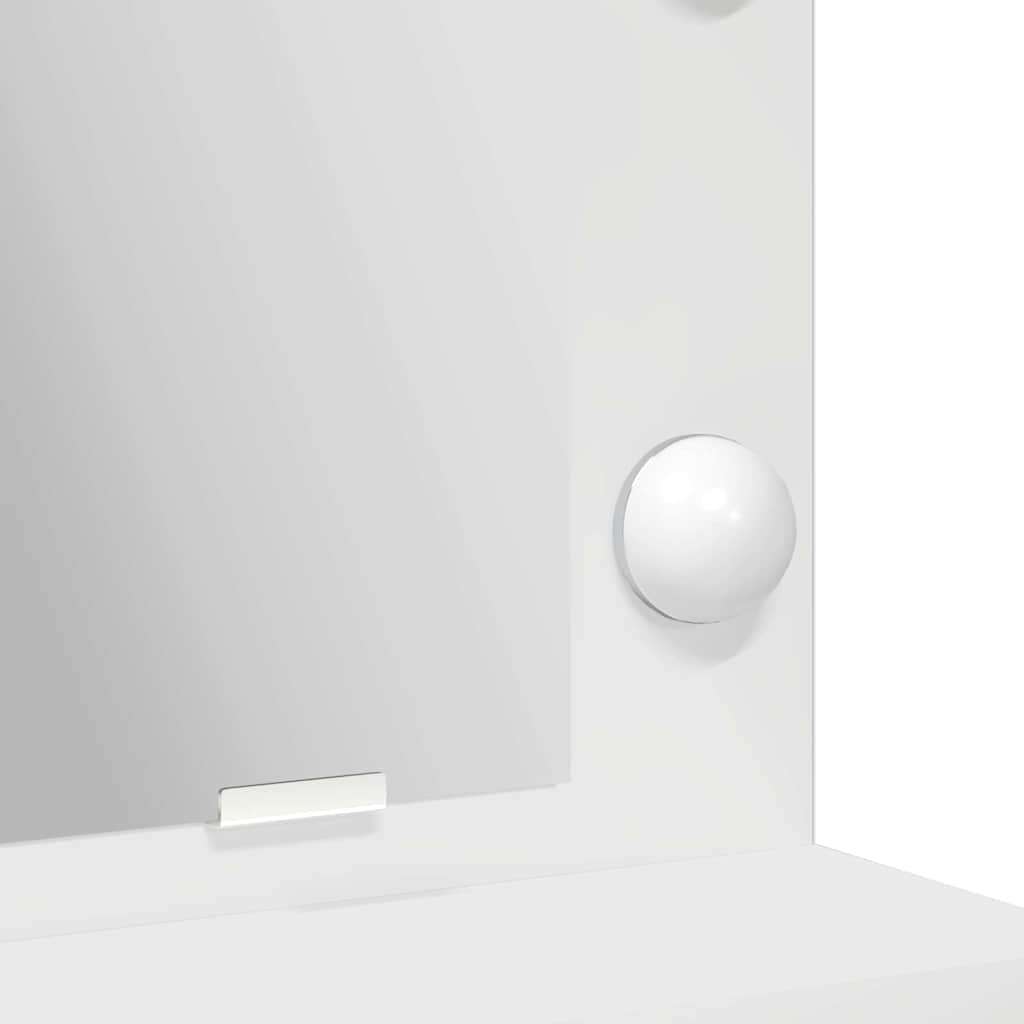 Sminkebord Hvit LED 50x41x135 cm