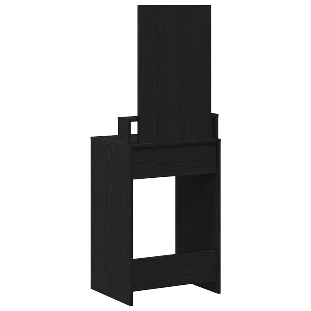 Sminkebord Svart Eik Skuffer 50x41x140 cm