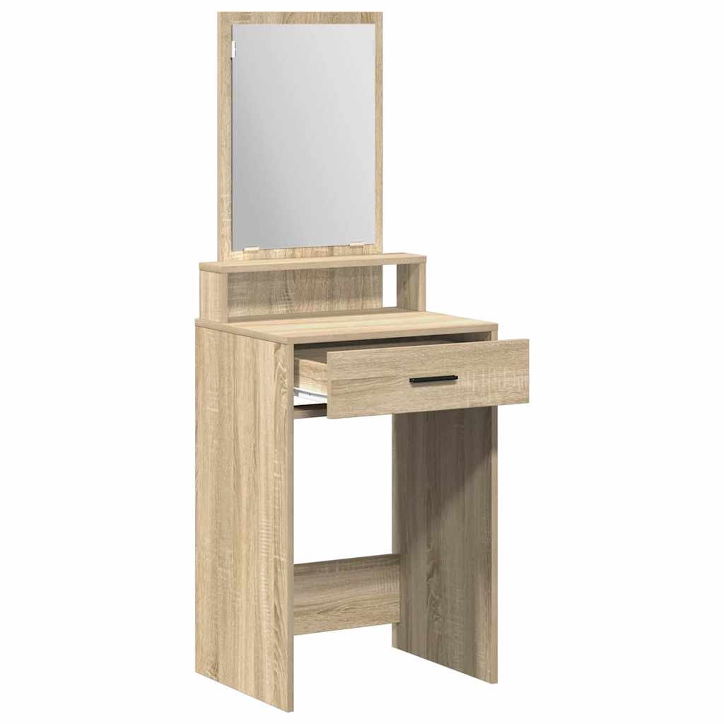 Sminkebord Sonoma Eik skuffer 50x41x140 cm