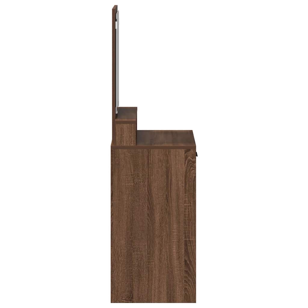 Sminkebord Brun Eik skuffer 50x41x140 cm