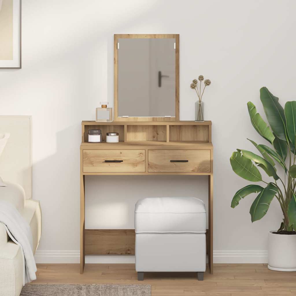Sminkebord Artisan Eik skuffer 79x41x140 cm