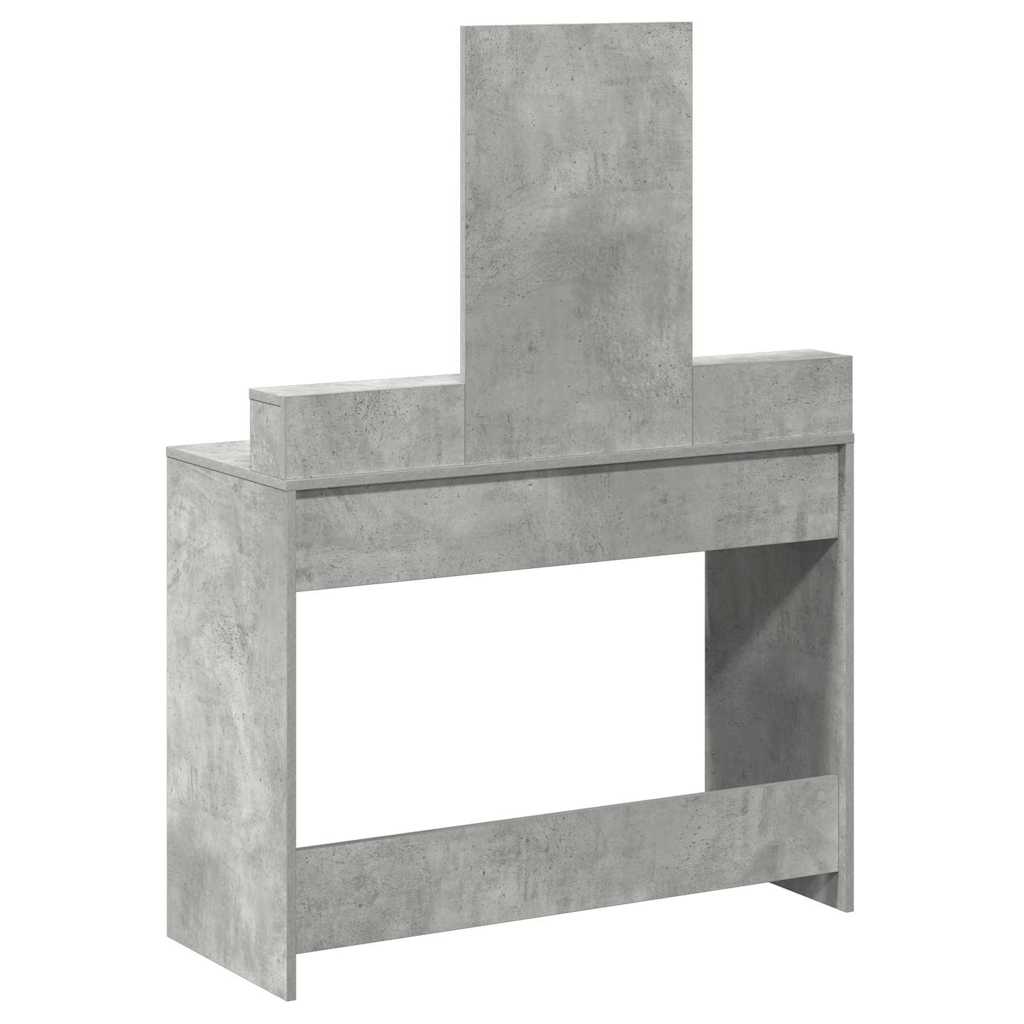 Sminkebord Betonggrå skuffer 100x41x140 cm