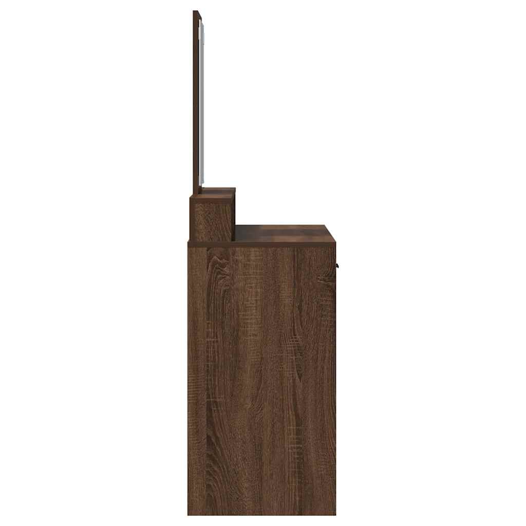 Smykkebord med Skuffer Brun Eik 100x41x140 cm