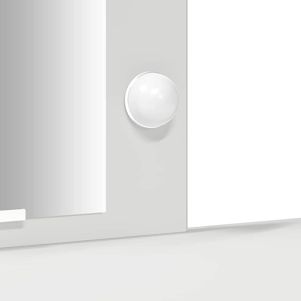 Sminkebord Hvit LED 102x33x135 cm