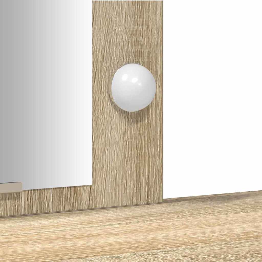 Sminkebord Sonoma Eik LED 102x33x135 cm