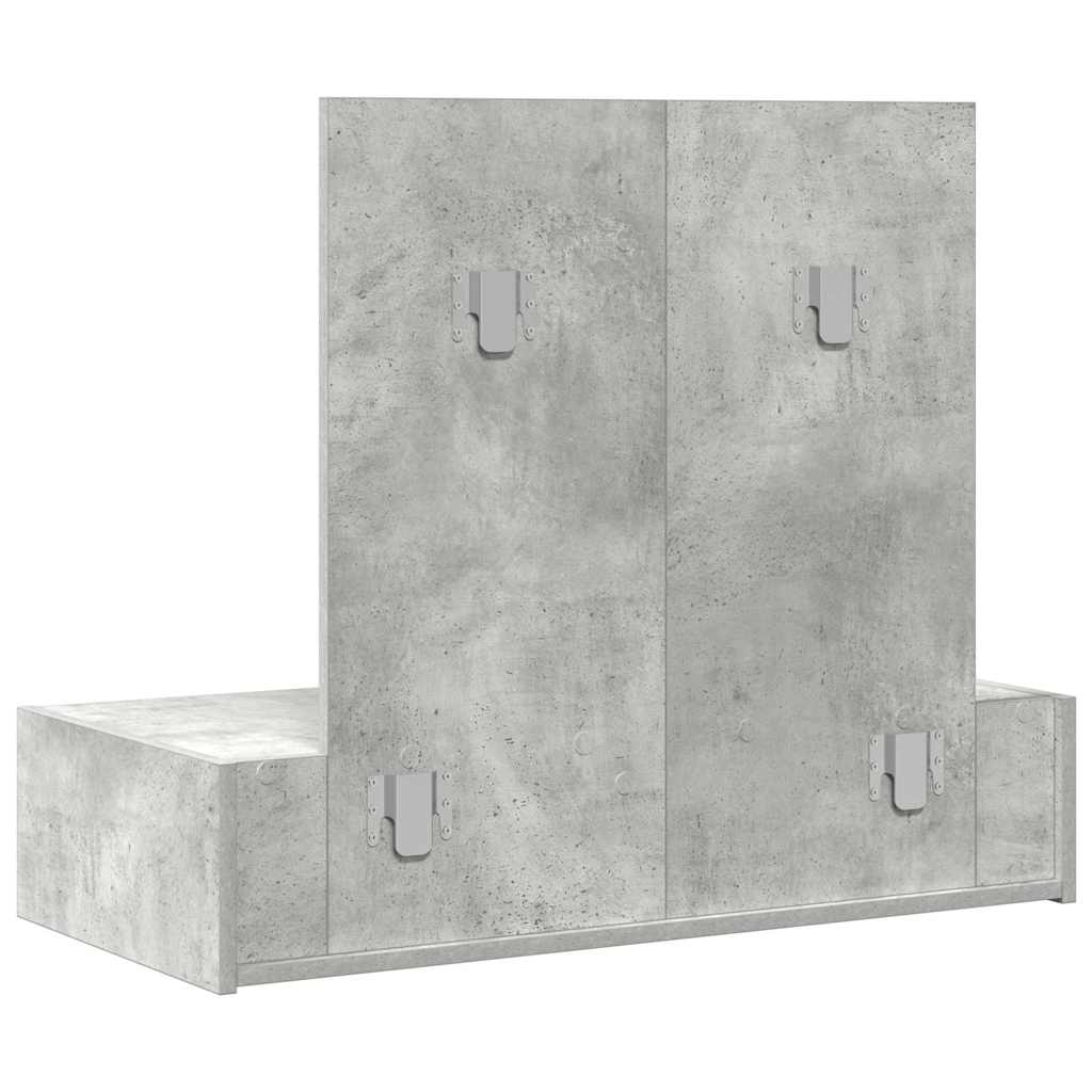 Sminkebord Betonggrå Vegghengt 83x40x70 cm