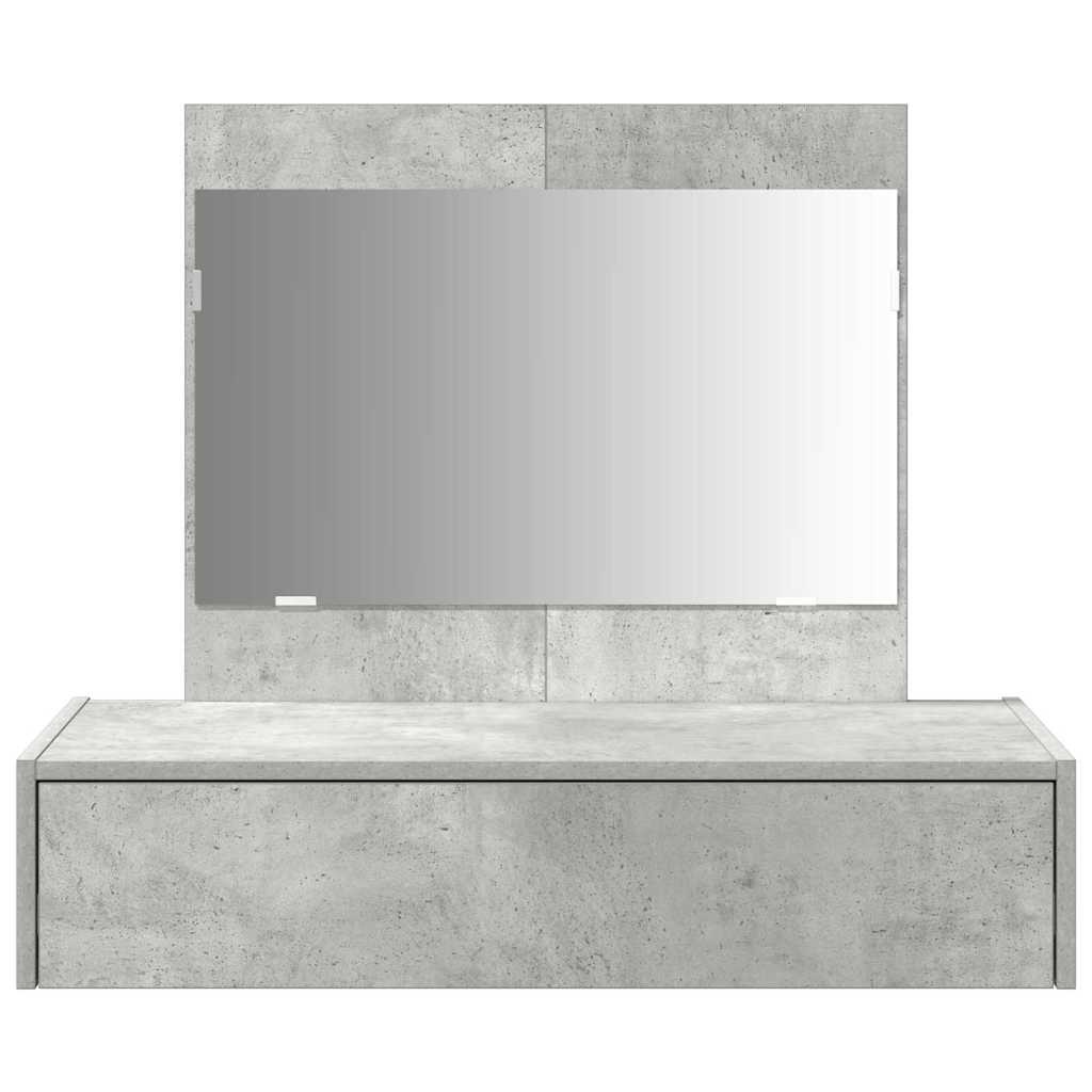 Sminkebord Betonggrå Vegghengt 83x40x70 cm