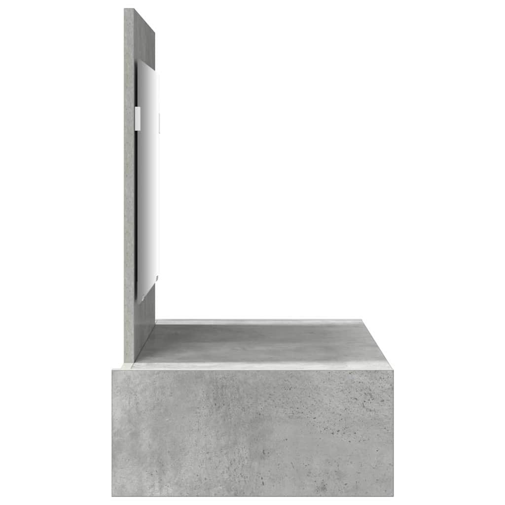 Sminkebord Betonggrå Vegghengt 83x40x70 cm