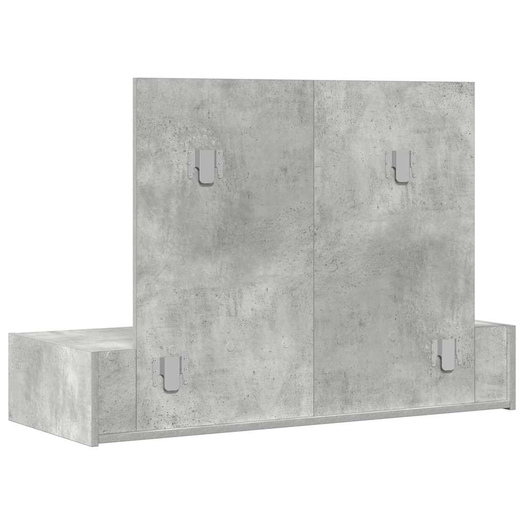 Sminkebord Betonggrå Vegghengt 100x40x70 cm