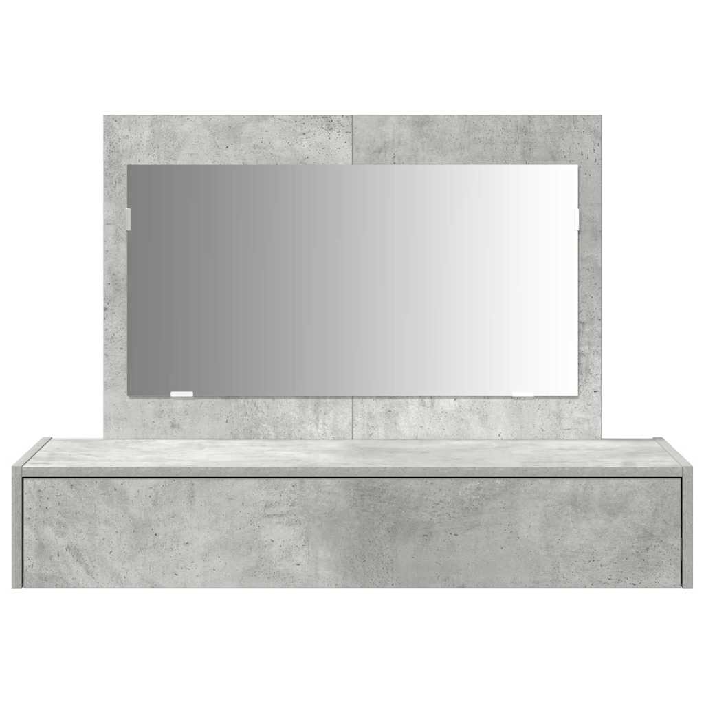 Sminkebord Betonggrå Vegghengt 100x40x70 cm