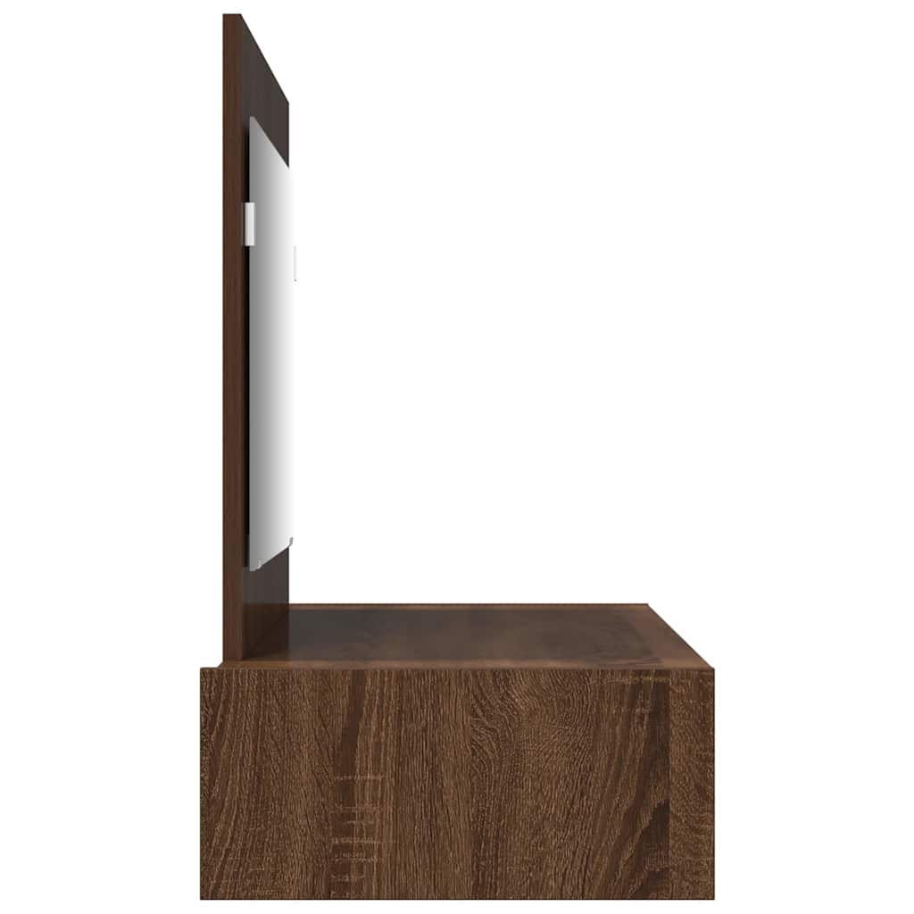 Sminkebord Brun Eik Vegghengt 100x40x70 cm