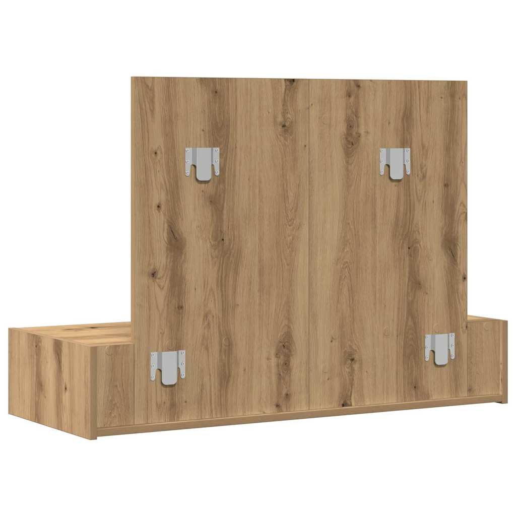 Sminkebord Brun Eik Vegghengt 100x40x70 cm