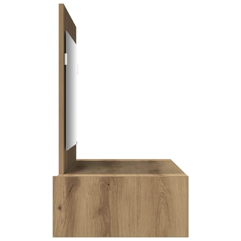 Sminkebord Brun Eik Vegghengt 100x40x70 cm