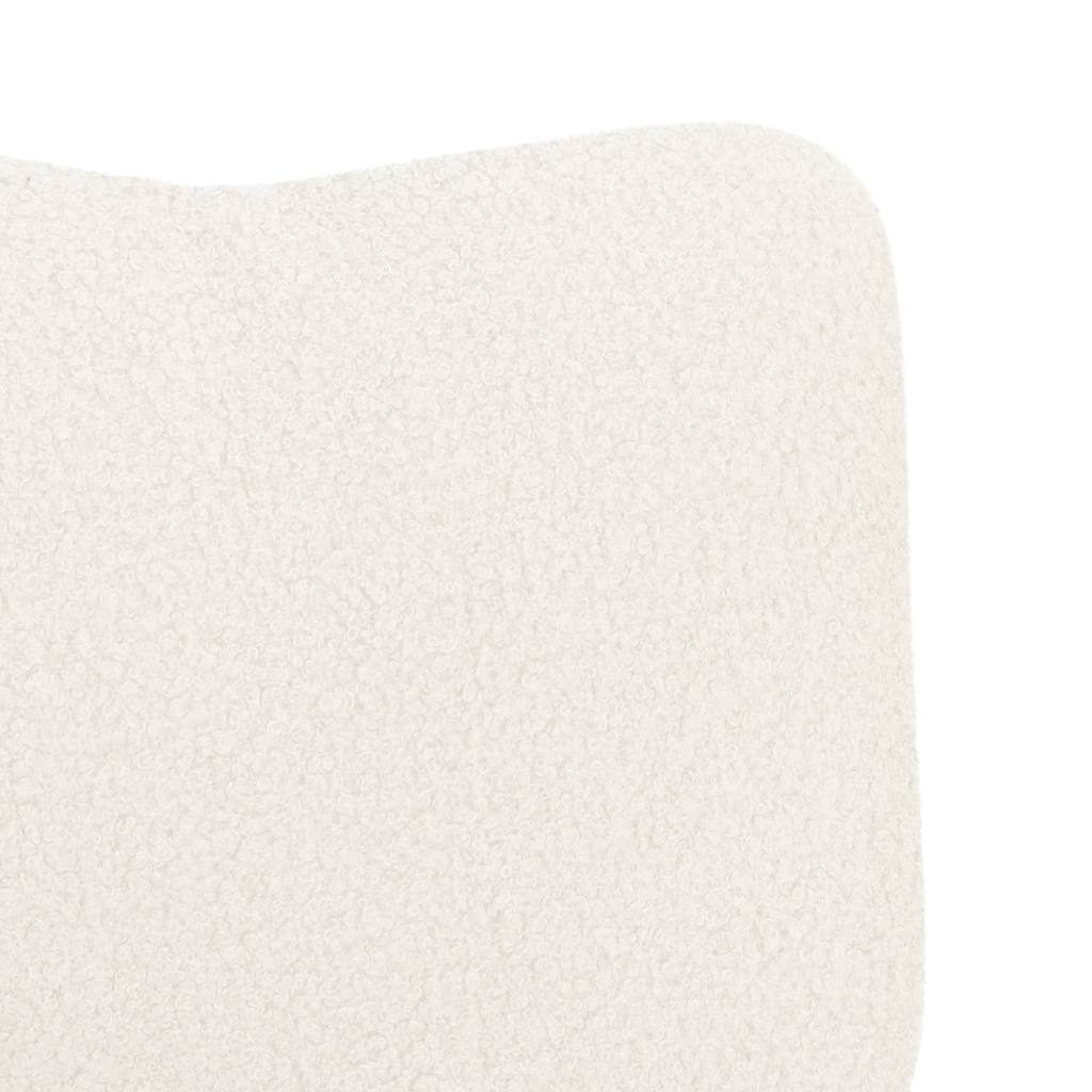 Avslappende Stol Krem Fuzzy Ull-lignende Stoff