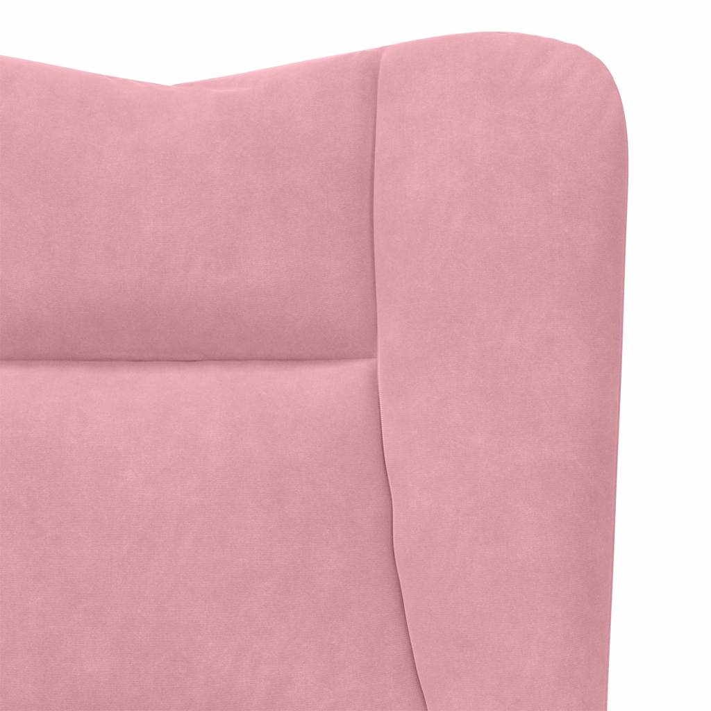 Avslappende Stol Rosa Fløyel