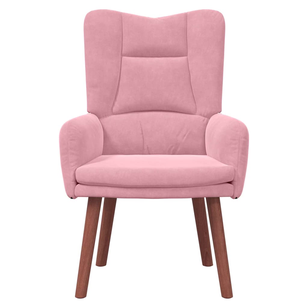 Avslappende Stol Rosa Fløyel