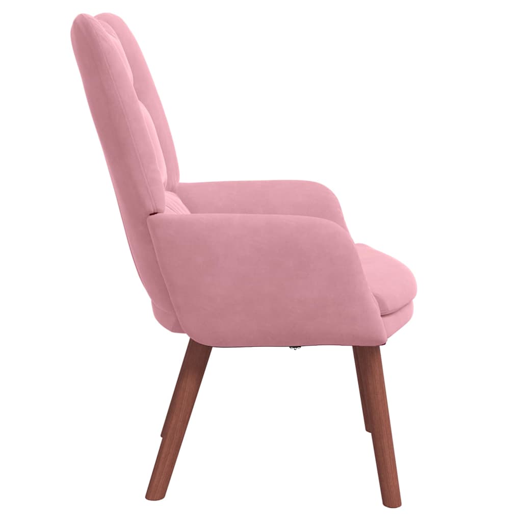 Avslappende Stol Rosa Fløyel
